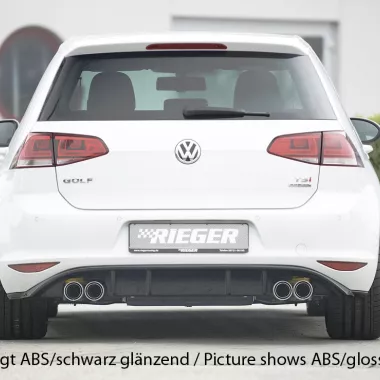 DIFFUSORE SPORTIVO RIEGER TUNING NERO OPACO PER VW GOLF 7 PER SCARICO A QUADRUPLA USCITA