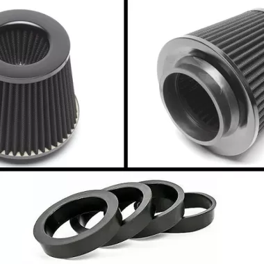 FILTRO ARIA SPORTIVO A CONO UNIVERSALE TA TECHNIX Ø90MM CON ADATTATORI (NERO)