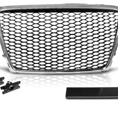 GRIGLIA NIDO D'APE NO LOGO COMPATIBILE CON AUDI A4 B8 PRE-RESTYLING (BORDO CROMATO)
