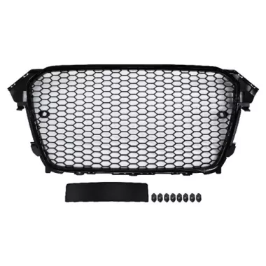 GRIGLIA NIDO D'APE NO LOGO COMPATIBILE CON AUDI A4 B8 RESTYLING (NERA LUCIDA)