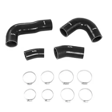 KIT MANICOTTI SILICONICI INTERCOOLER ALPHA COMPETITION PER SKODA OCTAVIA RS 5E (NERO, CON FASCETTE)