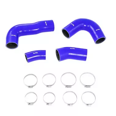 KIT MANICOTTI SILICONICI INTERCOOLER ALPHA COMPETITION PER SKODA OCTAVIA RS 5E (BLU, CON FASCETTE)