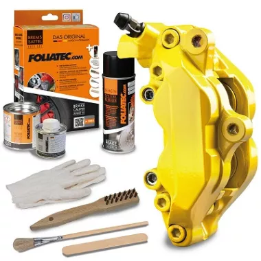KIT FOLIATEC VERNICE PINZE FRENI GIALLO LUCIDO