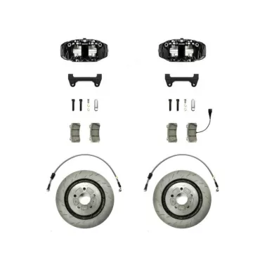 IMPIANTO FRENANTE MAGGIORATO ANTERIORE VWR RACINGLINE 4 POMPANTI PER VW GOLF MK6 GTI (NERO)