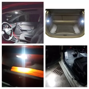 KIT LED INTERNO AUDI A1 8X 5 PORTE COMPLETO (LUCE DOPPIA BAGAGLIAIO)