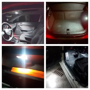 KIT LED INTERNO AUDI A1 8X 5 PORTE COMPLETO (LUCE SINGOLA BAGAGLIAIO)