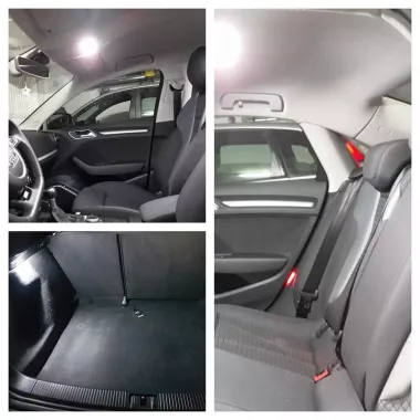 KIT LED INTERNO AUDI A3 8V PLAFONIERA ANTERIORE E POSTERIORE E BAGAGLIAIO