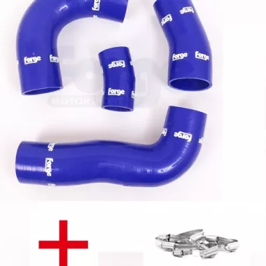 KIT MANICOTTI SILICONICI INTERCOOLER FORGE MOTORSPORT PER SKODA SUPERB 3V 2.0 TSI (BLU, CON FASCETTE)