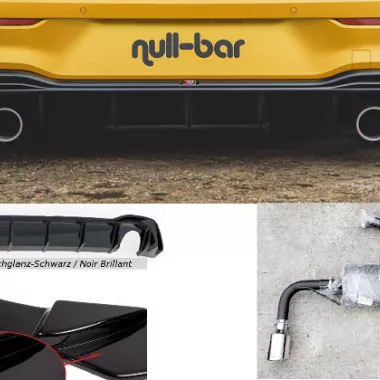 KIT GTI LOOK NERO LUCIDO MAXTON DESIGN PER VW GOLF MK8 1.5 TSI