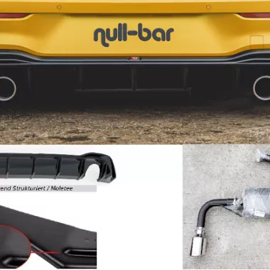 KIT GTI LOOK NERO OPACO MAXTON DESIGN PER VW GOLF MK8 1.5 TSI