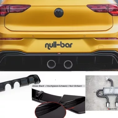 KIT R32 LOOK NERO LUCIDO MAXTON DESIGN PER VW GOLF MK8 1.5 TSI