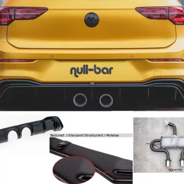 KIT R32 LOOK NERO OPACO MAXTON DESIGN PER VW GOLF MK8 1.5 TSI