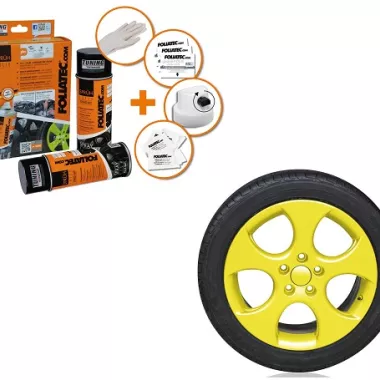 X2 BOMBOLETTE FOLIATEC PELLICOLA SPRAY GIALLO LUCIDO