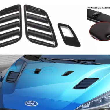 KIT 4 PRESE D'ARIA COFANO MAXTON DESIGN PER FORD FOCUS ST / ST-LINE MK4 NERE OPACHE