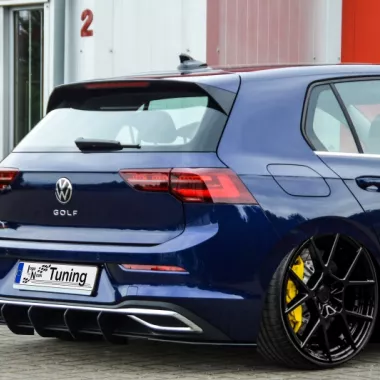 SOTTODIFFUSORE POSTERIORE SPORTIVO RACING CON ALETTE VW GOLF MK8 INGO NOAK TUNING