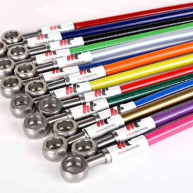 KIT 6 TUBI FRENO IN TRECCIA AERONAUTICI PER 500 ABARTH (312)