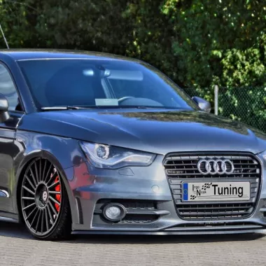 LAMA SOTTOPARAURTI ANTERIORE AUDI A1 8X PRE-RESTYLING S-LINE NERO OPACO INGO NOAK TUNING