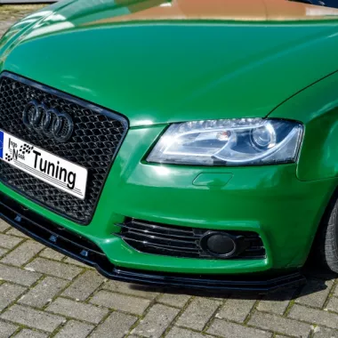 LAMA SOTTOPARAURTI ANTERIORE AUDI A3 8P SPORTBACK RESTYLING CON S-LINE NERO LUCIDO INGO NOAK TUNING