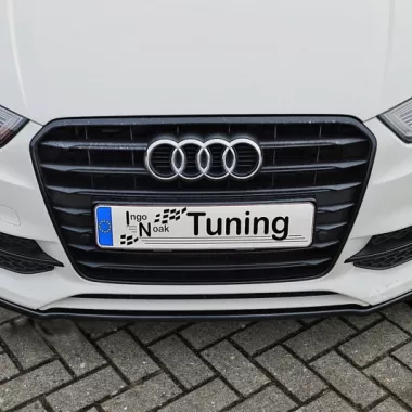 LAMA SOTTOPARAURTI ANTERIORE AUDI A3 8V CABRIO PRE-RESTYLING CON S-LINE NERO LUCIDO INGO NOAK TUNING