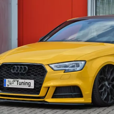 LAMA SOTTOPARAURTI ANTERIORE AUDI A3 8V CABRIO RESTYLING CON S-LINE CARBON LOOK INGO NOAK TUNING