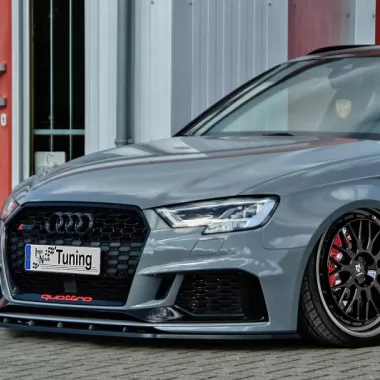 LAMA SOTTOPARAURTI ANTERIORE AUDI RS3 8V 5 PORTE RESTYLING CARBON LOOK INGO NOAK TUNING