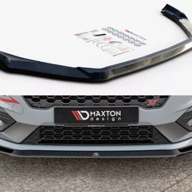 LAMA SOTTOPARAURTI ANTERIORE V.5 MAXTON DESIGN PER FORD FIESTA MK8 ST/ST-LINE CARBON LOOK
