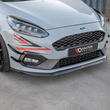 LAMA SOTTOPARAURTI ANTERIORE V.6 MAXTON DESIGN PER FORD FIESTA MK8 ST/ST-LINE NERO LUCIDO