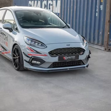 LAMA SOTTOPARAURTI ANTERIORE V.6 MAXTON DESIGN PER FORD FIESTA MK8 ST/ST-LINE NERO OPACO