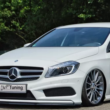 LAMA SOTTOPARAURTI ANTERIORE MERCEDES CLASSE A AMG-LINE W176 PRE-RESTYLING NERO OPACO INGO NOAK TUNING