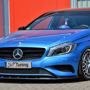 LAMA SOTTOPARAURTI ANTERIORE MERCEDES CLASSE A W176 NERO OPACO INGO NOAK TUNING