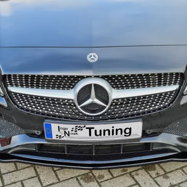 LAMA SOTTOPARAURTI ANTERIORE MERCEDES CLASSE A AMG-LINE W176 RESTYLING NERO LUCIDO INGO NOAK TUNING