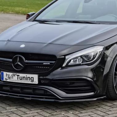 LAMA SOTTOPARAURTI ANTERIORE MERCEDES CLASSE A AMG W176 RESTYLING NERO OPACO INGO NOAK TUNING
