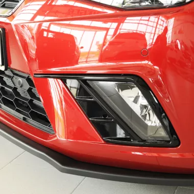 LAMA SOTTOPARAURTI ANTERIORE PER SEAT IBIZA FR (KJ) 5 PORTE NERO OPACO RIEGER TUNING