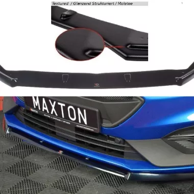LAMA SOTTOPARAURTI ANTERIORE V.2 MAXTON DESIGN PER FORD FOCUS ST / ST-LINE MK4 NERO OPACO