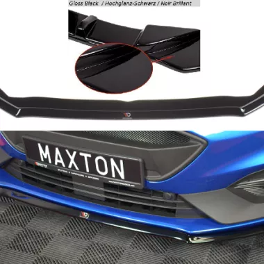 LAMA SOTTOPARAURTI ANTERIORE V.3 MAXTON DESIGN PER FORD FOCUS ST / ST-LINE MK4 NERO LUCIDO