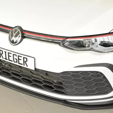 LAMA SOTTOPARAURTI ANTERIORE PER VW GOLF MK8 GTI / GTD / GTE NERO OPACO RIEGER TUNING