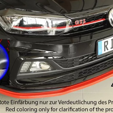 LAMA SOTTOPARAURTI ANTERIORE NERO OPACO PER VW POLO AW GTI / R-LINE PRE-RESTYLING RIEGER TUNING