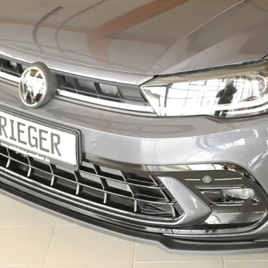 LAMA SOTTOPARAURTI ANTERIORE NERO OPACO PER VW POLO AW GTI / R-LINE RESTYLING RIEGER TUNING