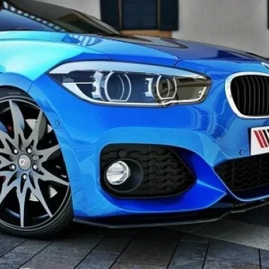 LAMA SOTTOPARAURTI ANTERIORE V.1 MAXTON DESIGN PER BMW SERIE 1 F20 / F21 LCI RESTYLING CON KIT M NERA LUCIDA