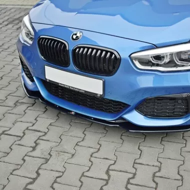 LAMA SOTTOPARAURTI ANTERIORE V.1 MAXTON DESIGN PER BMW SERIE 1 F20 / F21 LCI RESTYLING CON KIT M NERA OPACA
