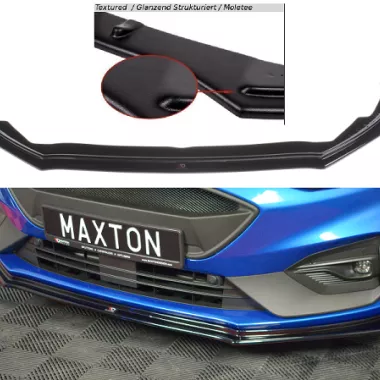 LAMA SOTTOPARAURTI ANTERIORE V.5 MAXTON DESIGN PER FORD FOCUS ST / ST-LINE MK4 NERO OPACO