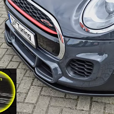 LAMA SOTTOPARAURTI ANTERIORE PER MINI COOPER JCW (F55 / F56) CARBON LOOK INGO NOAK TUNING