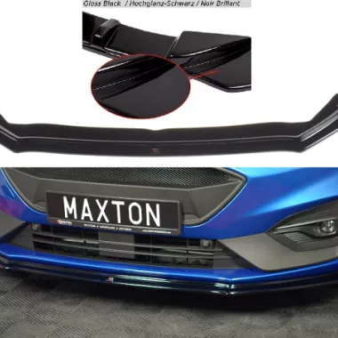 LAMA SOTTOPARAURTI ANTERIORE V.4 MAXTON DESIGN PER FORD FOCUS ST / ST-LINE MK4 NERO LUCIDO