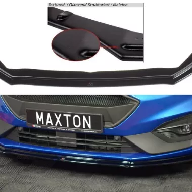 LAMA SOTTOPARAURTI ANTERIORE V.4 MAXTON DESIGN PER FORD FOCUS ST / ST-LINE MK4 NERO OPACO