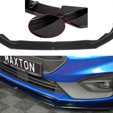 LAMA SOTTOPARAURTI ANTERIORE V.6 MAXTON DESIGN PER FORD FOCUS ST / ST-LINE MK4 NERO LUCIDO
