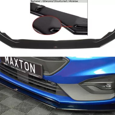 LAMA SOTTOPARAURTI ANTERIORE V.6 MAXTON DESIGN PER FORD FOCUS ST / ST-LINE MK4 NERO OPACO