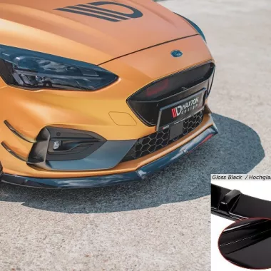 LAMA SOTTOPARAURTI ANTERIORE V.8 MAXTON DESIGN PER FORD FOCUS ST / ST-LINE MK4 NERO LUCIDO