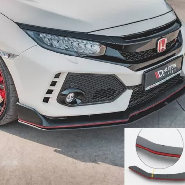 LAMA SOTTOPARAURTI ANTERIORE RACING DURABILITY V.2 MAXTON DESIGN PER HONDA CIVIC X MK10 TYPE R (BORDO ROSSO)