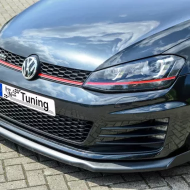 LAMA SOTTOPARAURTI ANTERIORE V2 CON ALETTE PER VW GOLF 7 GTI / GTD CARBON LOOK INGO NOAK TUNING