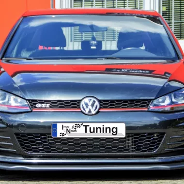 LAMA SOTTOPARAURTI ANTERIORE V2 BIG VERSION CON ALETTE PER VW GOLF 7 GTI / GTD CARBON LOOK INGO NOAK TUNING
